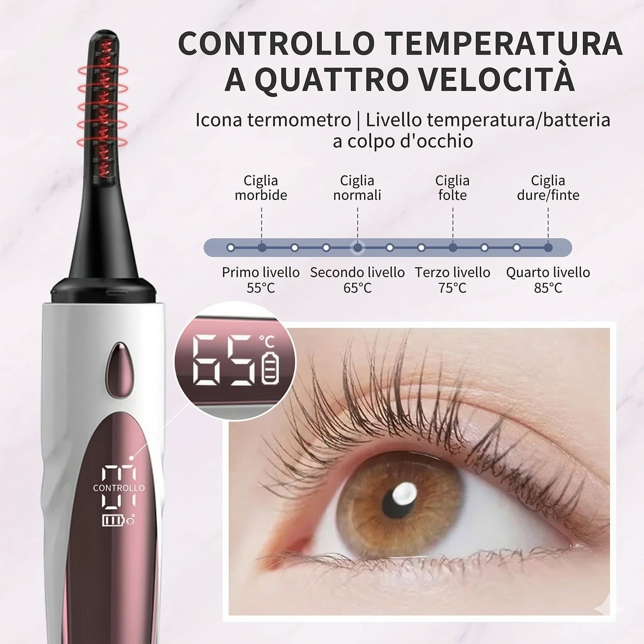 Piegaciglia Elettrico Riscaldato